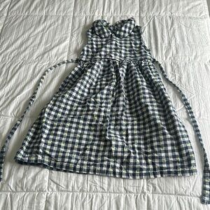 Rare Editions Blue and White Checkered Kids Dress